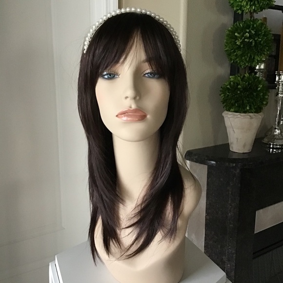 NEW White Faux Pearl Head Band Hair Bridal Bridesmaid Party Princess Formal Halo - Picture 11 of 12